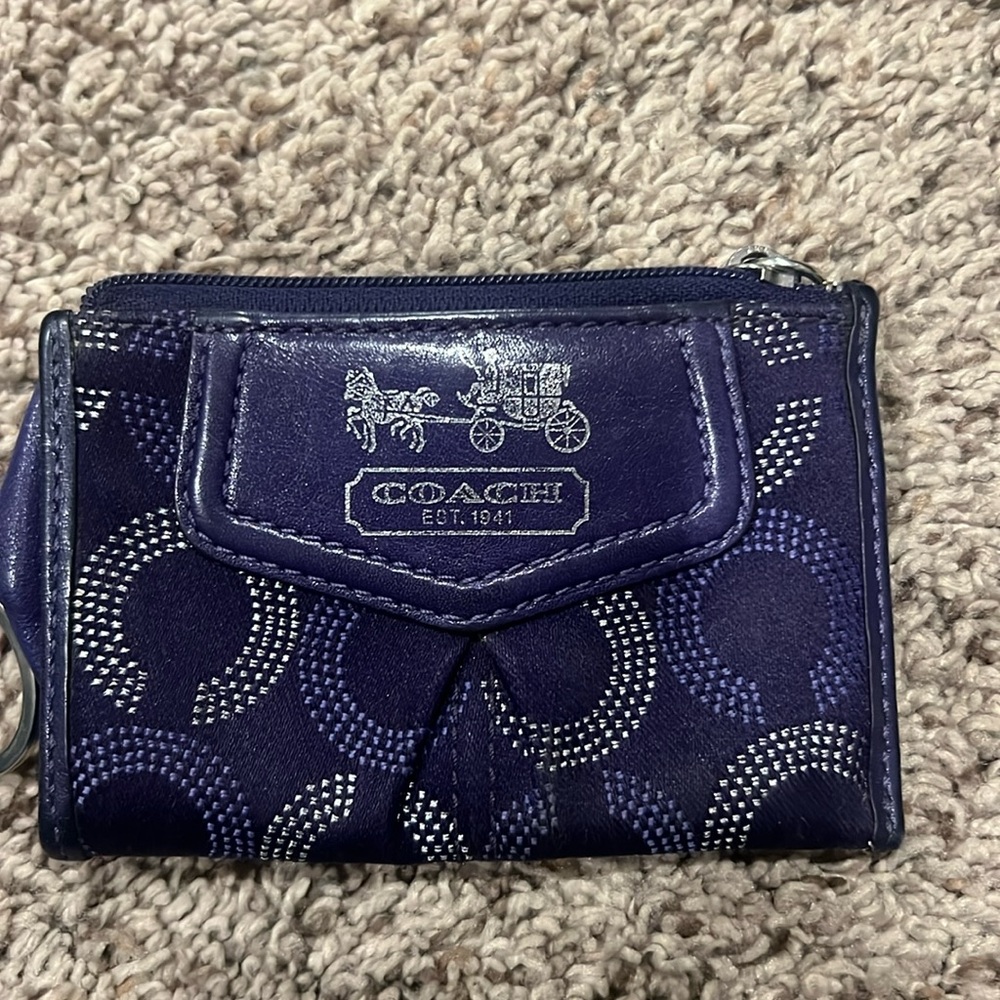 Coach Blue and Silver Wallet